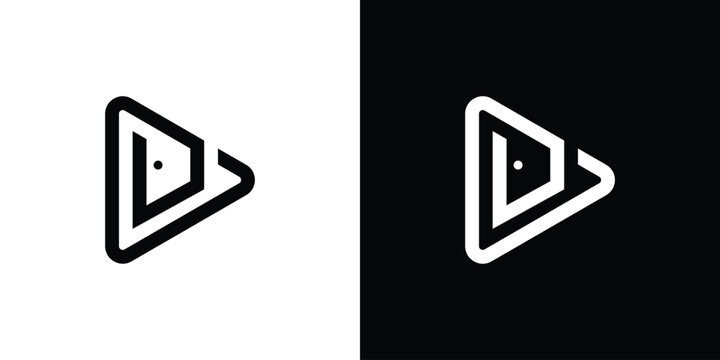 Dual meaning logo combining a door and play symbol, representing access, opportunity, new beginnings, and the start of an engaging experience.
