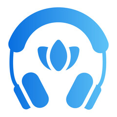 Headphone relax Line Gradient Icon