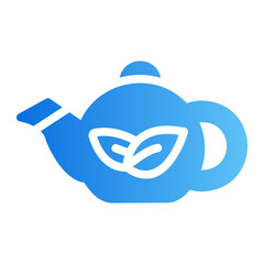 Herbal teapot Line Gradient Icon