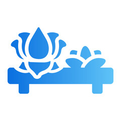 Lotus flower Line Gradient Icon