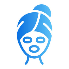 Spa face mask Line Gradient Icon