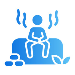 Sauna Line Gradient Icon