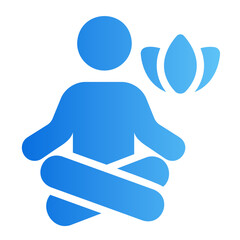 Yoga pose Line Gradient Icon