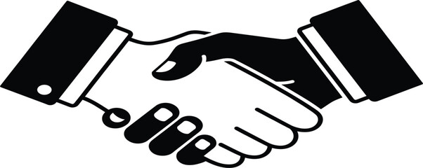 Business Handshake Symbol Illustration Representing Partnership, Agreement, Trust, Collaboration, and Professional Cooperation Concepts for Corporate, Legal, and Financial Design Use