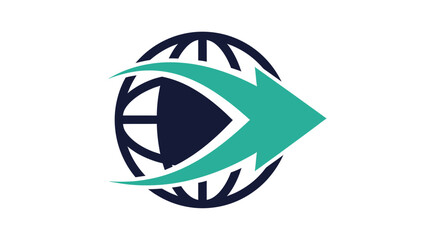Global Vision: A Modern Logo Depicting Worldwide Progress and Technological Expansion