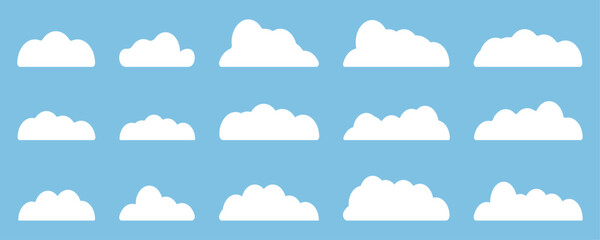 White cloud set on a sky color background
