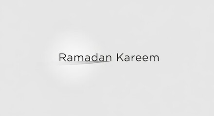 Ramadan Kareem text on grey background