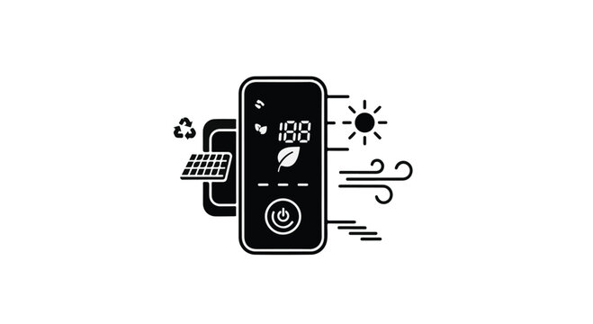 vector illustration of a mobile phone with headphones