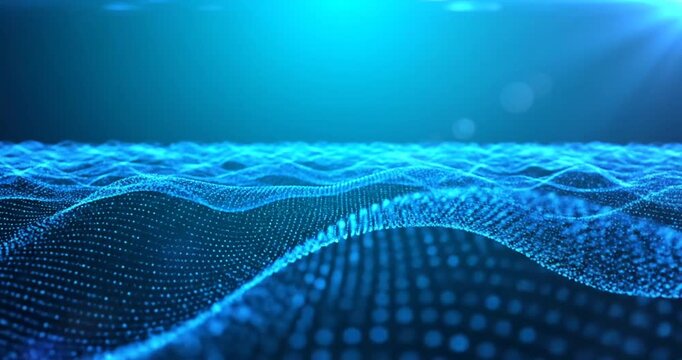 Futuristic digital wave pattern.