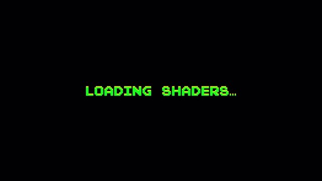 8 Bit Text Loading Shaders Computer Screen Glitch Animation