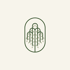 willow tree logo design illustration vector template © SUPERGHONAM