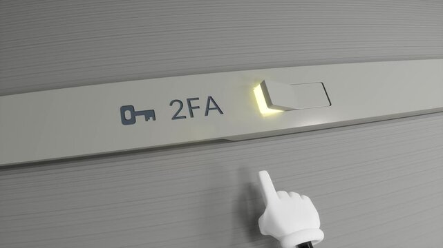 Two Factor Authentication Security Toggle Switch Interface