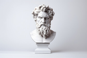 Classic marble bust of a bearded man