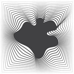 Square shape with gradient line modern, logo, science, future, digital