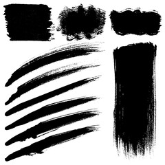 Black brush strokes for design projects