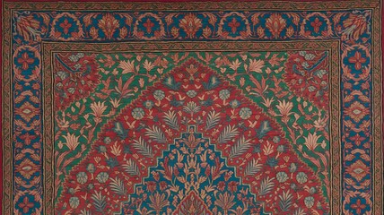 Mughal Decorative Ornamental Floral Design with Intricate Traditional Motifs, Featuring Flowers and Foliage, Perfect for Cultural Art, Textile Patterns, Invitations, and Heritage-Inspired Graphic Proj