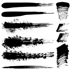 Black brush strokes for creative designs