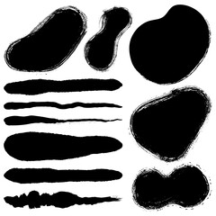Black brush strokes for art designs