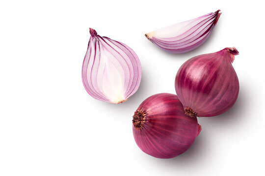 red onion isolated on white background