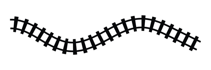 Railway train track vector route. rail pattern curve railroad path icon. vector illustration. eps 10 . © Micro  Vector Market