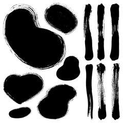 Black brush strokes for designs