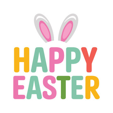 Happy Easter greeting with tulips and sweet bread, church brunch flyer, egg blessing ceremony, family activities session, donation basket information