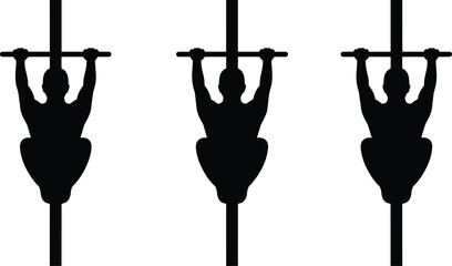 Black silhouette of a person rowing a boat from a top view perspective isolated on white background for sports design © Ponkaj Creatives