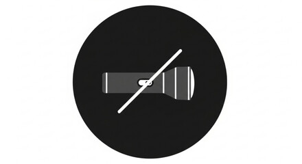 No smoking sign with cigarette icon on black background