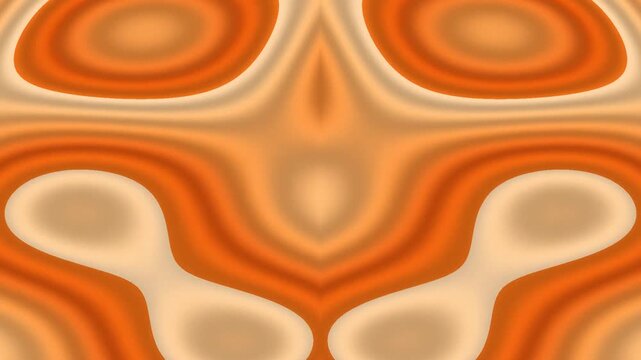 Abstract Flowing Orange Pattern Wavy Geometric Lines