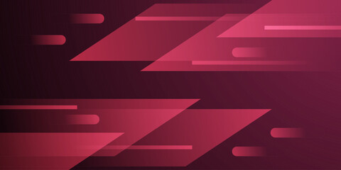 Abstract overlap arrow shapes pattern background design. Futuristic dark red banner concept color element style.