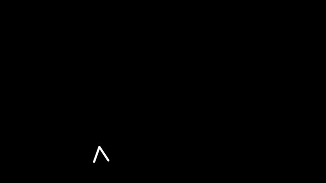 dotted arrow line, animated dash line arrow shows the direction of the destination