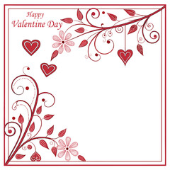 Elegant Valentine's Day Floral Heart Frame Decoration