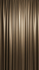 Obraz premium Draped golden fabric curtain with soft folds and textures, elegant and luxurious backdrop