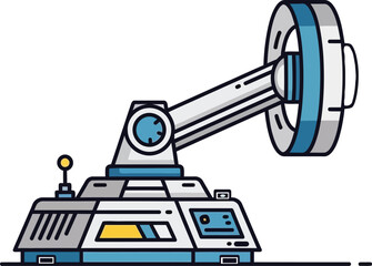 Industrial Robotic Arm Machine Illustration Vector Design