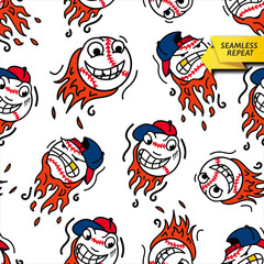Fototapeta premium BASEBALL_0001_REPEAT_WHITE