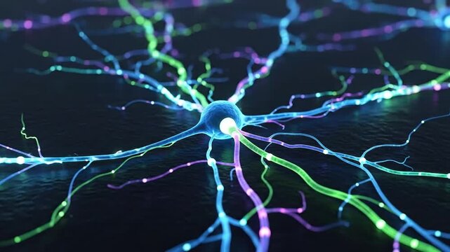 Abstract neural network visualization with illuminated connections