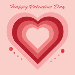 Happy Valentine's Day Layered Heart Greeting Card