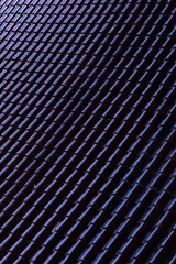 black ceramic roof of house, exterior construction