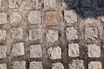 old stone floor in the garden, exterior desing background