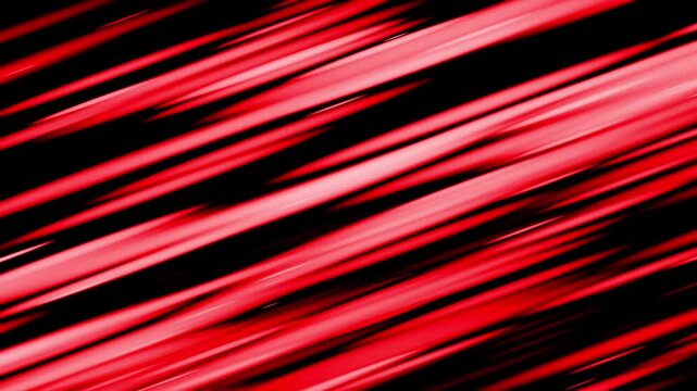 斜めの赤い光の線が明滅を繰り返してスピード感を表現するエフェクトのアニメーション。ゲームや映像作品の演出に適した2DFXの4Kの背景動画