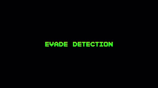 Evade Detection 8 Bit Pixel Text Retro Glitch Motion Graphic Animation 4k video animation seamless loop