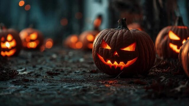halloween pumpkin on a black background