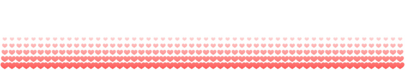 ハートのハーフトーンフレーム枠　赤　3