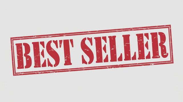 Best Seller red stamp on white background