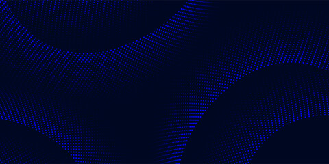 Fototapeta premium Dot Technology blue curve Modern tech banner corporate business concept hi-tech abstract background art simple modern