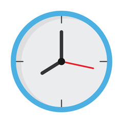 Minimal clock symbol for app, website or UI design element. Transparent PNG and vector illustration