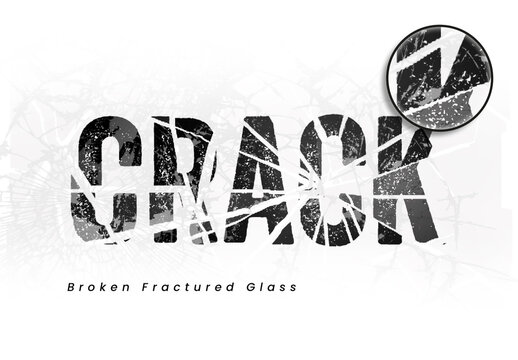 Broken Fractured Glass Text Effect