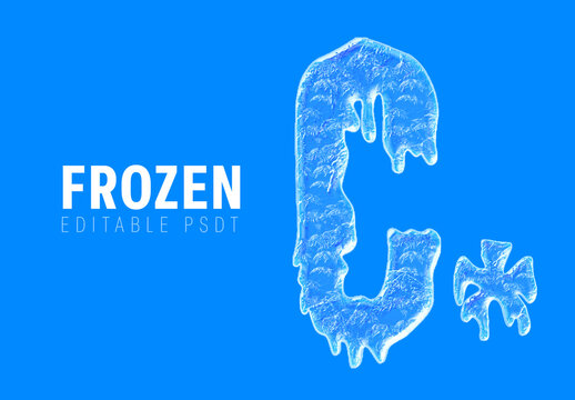 Melting Ice Cold Frozen Text Effect