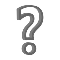 3D Gray Question Mark Help Icon Transparent Background