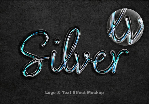 Metallic Chrome Mockup